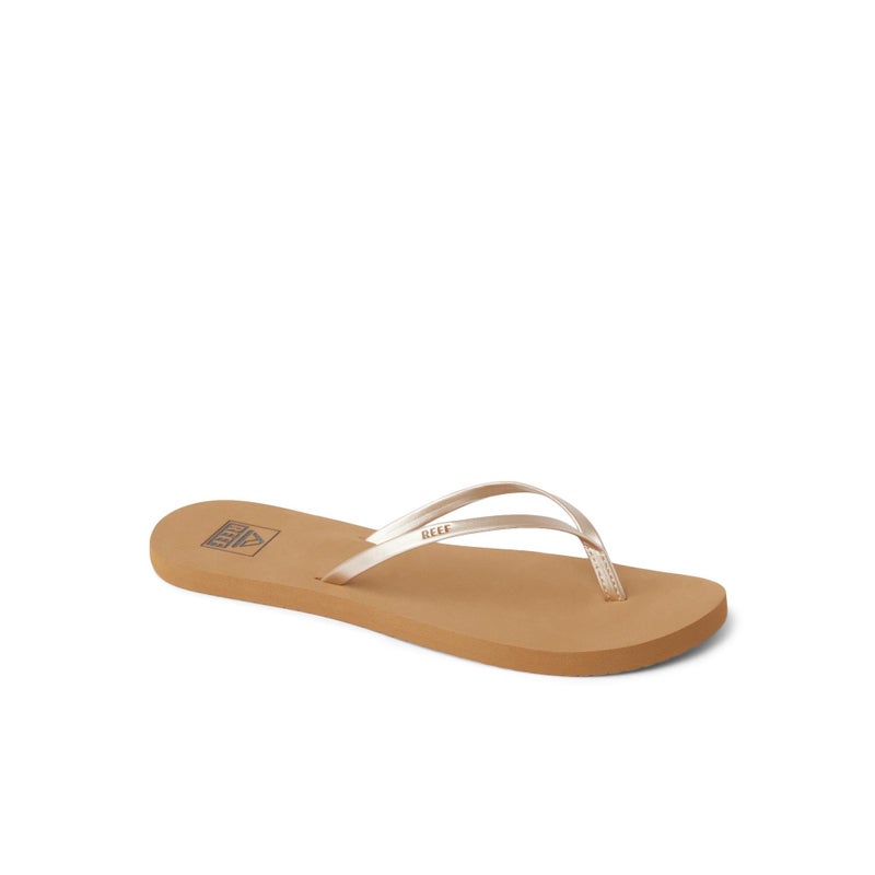 Reef Bliss Nights Womens Flip Flop, Super Lightweight and Soft Footbed, Thin Strap Beach Sandal, Tan/Champagne, 9 - Image 4